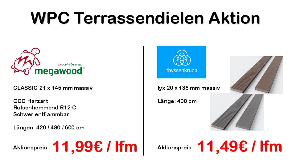 Angebot Terrassendielen